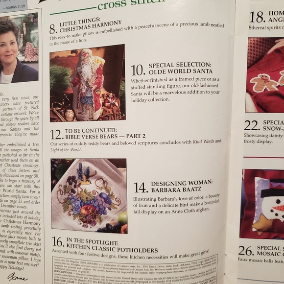 Cross Stitch Patterns Magazine Holiday Theme 1997 - Picture 2 of 9